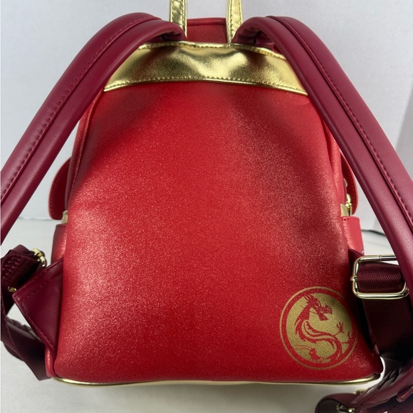 Loungefly Disney Mulan Glitter Mushu Figural Mini Backpack & Wallet - Picture 13 of 15